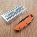 Bestech Knives Ronan B-Lock Folding Knife 3.25" 14C28N Stainless Steel Blade Orange G10 Handle