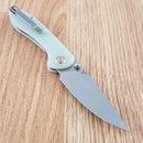 CJRB Small Feldspar Linerlock Folding Knife 3" D2 Tool Steel Blade G10 Handle