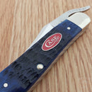 Case XX Cutlery RussLock Folding Knife 2.7" Stainless Steel Blade Navy Blue Bone Handle 07057