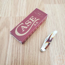 Case XX Cutlery Peanut Pocket Knife Stainless Steel Blades Red Stag handle 09443