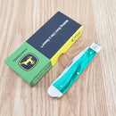Case XX John Deere Trapper Pocket Knife Stainless Steel Blades Kirinite Handle 15772