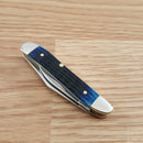 Case XX Peanut Pocket Knife Surgical Steel Blades Navy Blue Jigged Bone Handle