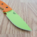 ESEE Model 3 Fixed Knife 3.75" Green Powder Coated 1095HC Steel Blade Orange G10 Handle 3PMVG