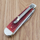Case XX Trapper Pocket Knife Carbon Steel Blades Dark Red Bone Handle 31957