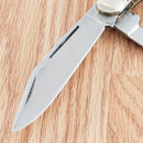 Rough Ryder Stockman Pocket Knife Stainless Steel Blades Jean Micarta Handle