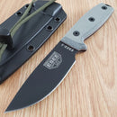 ESEE Model 3 Fixed Knife 3.75" Full Tang 1095HC Steel Blade Black Micarta Handle