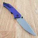 Civivi Brazen Folding Knife 3.5" Sandvik 14C28N Steel Blade Purple G10 Handle
