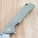 Bestech Knives Paladin Folding Knife 3.75" D2 Tool Steel Blade Beige G10 Handle