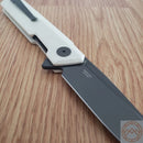 Bestech Knives Bestechman Dundee Linerlock Folding Knife 3.5" D2 Tool Steel Blade White G10 Handle