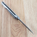 Rough Ryder Thin Man Folding Knife 3.75" Stainless Steel Blade Brushed Stainless Handle