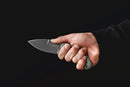 TOPS Felony Stop Fixed Knife 3.5" Full Tang 1095 Steel Blade Gray Micarta Handle