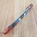 Rough Ryder Folding Razor 3.5" Mirror Finish Stainless Blade MOP/Abalone Handle