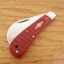Rough Ryder Hawkbill Folding Knife 440 Stainless Steel Blade Red Jigged Bone Handle