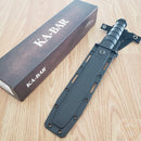 KA-BAR Fixed Knife 8" 1095 Steel Tanto Blade Black Rubber G / Carbon Steel Handle 1245