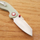 CJRB Maileah Linerlock Folding Knife 2.38" AR-RPM9 Stainless Steel Blade Jade G10 Handle