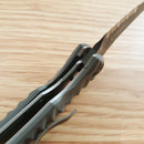 Bastinelli Creations Mako Linerlock Folding Knife 2.75" Bohler N690 Steel Blade Gray G10 Handle