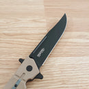 Cold Steel Large Luzon Folding Knife 6" 8Cr13MoV Steel Blade Tan GFN Handle