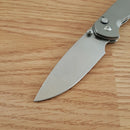 CJRB Pyrite Folding Knife 3.13" AR-RPM9 Steel Drop Point Blade Titanium Handle