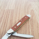Case XX Cutlery Peanut Pocket Knife Stainless Blades Smooth Chestnut Bone Handle 28702