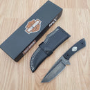 Case XX Harley Davidson Fixed Knife 4.25" Stainless Steel Blade Black ABS Handle