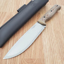 Condor Low Drag Fixed Knife 6.5" 1075HC Steel Full Blade Natural Micarta Handle