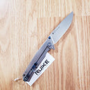 RUIKE P801 Framelock Folding Knife 3.5" 14C28N Steel Blade Stainless Handle