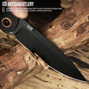 Artisan Sirius Ar Folding Knife 3.5" AR-RPM9 Steel Blade Black G-10 Handle