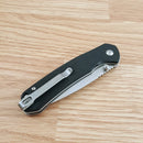 CJRB Pyrite Folding Knife 3.13" AR-RPM9 Steel Drop Point Blade Black G10 Handle