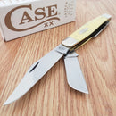 Case XX Large Stockman Pocket Knife Carbon Steel Blades Yellow Synthetic Handle
