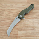 Artisan Eagle Liner Folding Knife 3.63" D2 Tool Steel Blade Green G10 Handle
