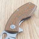 Bestech Knives Lizard Liner Folding Knife 2.5" D2 Tool Steel Blade Orange/Green G-10 Handle