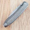 CJRB Ria Linerlock Folding Knife 3" AR-RPM9 Stainless Blade Green Canvas Handle