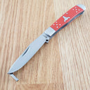Cattleman's Cutlery Pocket Knife 3Cr13 Steel Blades Red Delrin/Stainless Handle