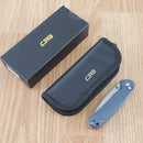 CJRB Pyrite Folding Knife 3.13" AR-RPM9 Steel Blade Blue-Gray G10 Handle