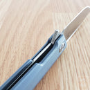 Bestech Knives Bestechman Dundee Linerlock Folding Knife 3.5" D2 Tool Steel Blade Blue-Gray G10 Handle