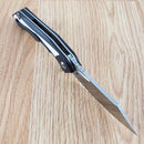 Bestech Knives Kasta Linerlock Folding Knife 3.5" 154CM Steel Blade Black And White G10 Handle