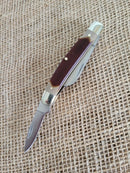 Schrade Old Timer Middleman Pocket Knife Stainless Steel Blades Delrin Handle