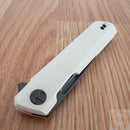 Bestech Knives Bestechman Dundee Linerlock Folding Knife 3.5" D2 Tool Steel Blade White G10 Handle