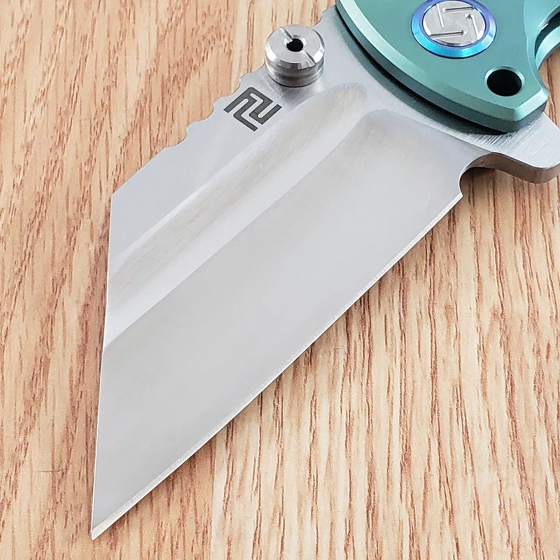 Artisan Proponent Frame Folding Knife 4" S35VN Steel Tanto Blade Titanium Handle