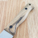 BPS Knives Camping Fixed Knife 4.25" 1066 Carbon Steel Full Tang Blade Walnut Handle