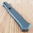 Rough Ryder Folding Knife 5.75" Stainless Steel Blade Green Aluminum Handle