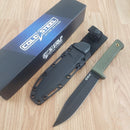 Cold Steel SRK Fixed Knife 6" Black Tuff-Ex Coated SK5 Carbon Steel Clip Point Blade OD Green Kray-Ex Handle 49LCKODBK