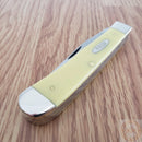 Case XX Cutlery Trapper Pocket Knife Carbon Steel Blades Smooth Yellow Synthetic Handle 00161