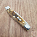 Case XX Cutlery Small Texas Jack Pocket Knife Chrome Vanadium Blades Bone Handle 00077