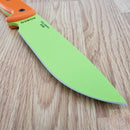 ESEE Model 6 Plain Edge Fixed Knife 5.75" Venom Green Powder Coated 1095HC Steel Blade Orange G10 Handle 6PVG
