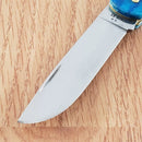 Case XX Sod Buster Jr Folding Knife 2.75" Stainless Blade Caribbean Blue Bone Handle 25590