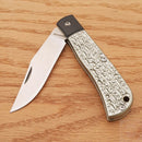 Rough Ryder Folding Knife 3" VG-10 Steel Clip Point Blade Green Hammered Aluminum Handle