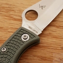 Spyderco Ladybug 3 Lockback Folding Knife 1.88" VG-10 Steel Blade Green FRN Handle