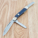 Rough Ryder Stockman Pocket Knife Stainless Steel Blades Jean Micarta Handle