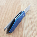 Kershaw PUB Mini Knife 1.75" 8Cr13MoV Steel Blade Blue Aluminum/Stainless Handle
